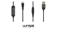 WRAPS Classic In-ear Headphone & Micro Charger Cable Bundle