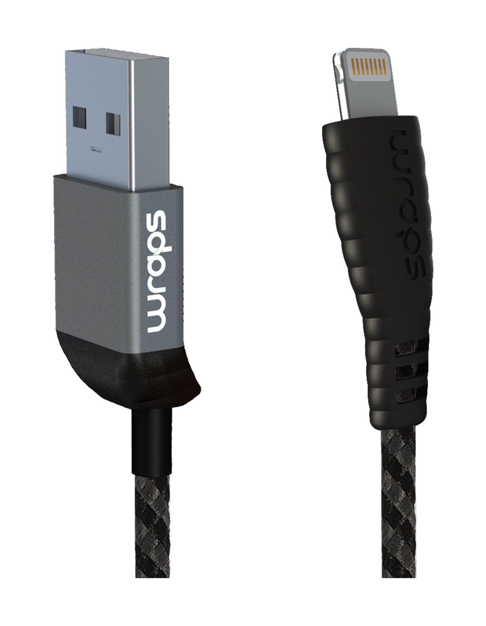 wraps lightning charge cable black